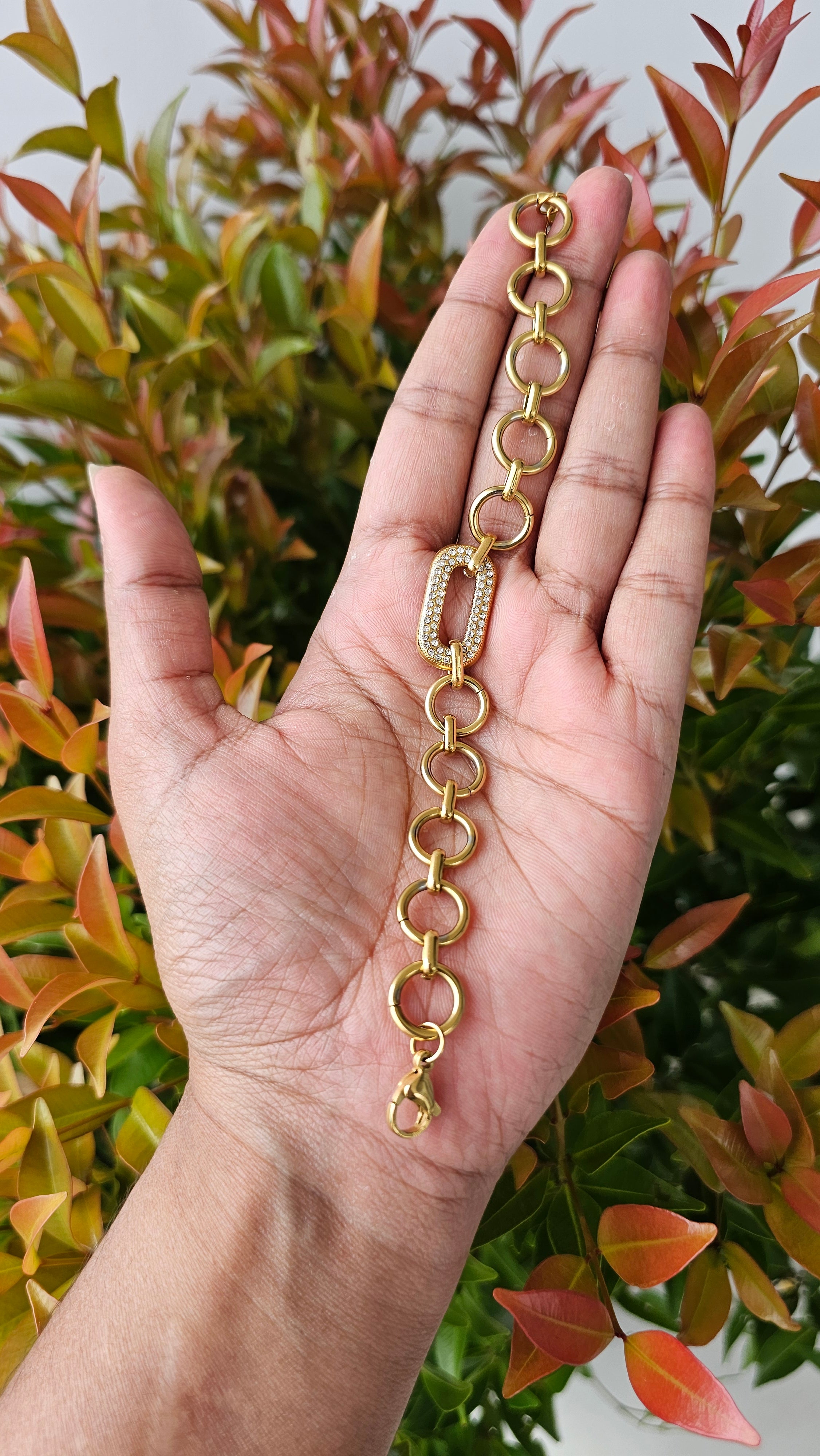 CZ Link chain bracelet