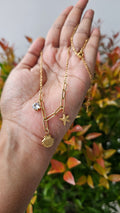 Paperclip chain tassel necklace