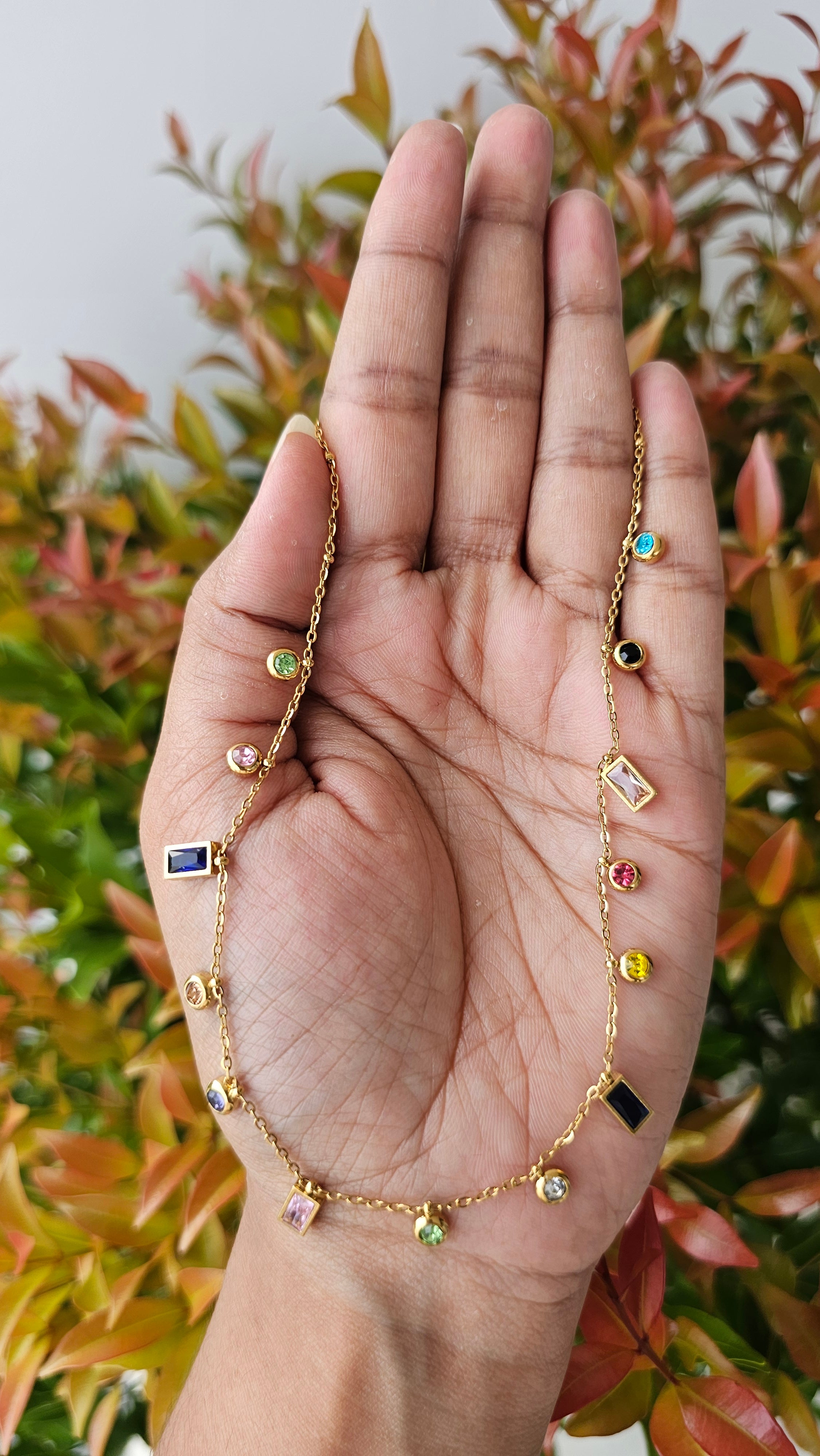 Multi stone necklace