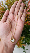 Open heart pendant chain2