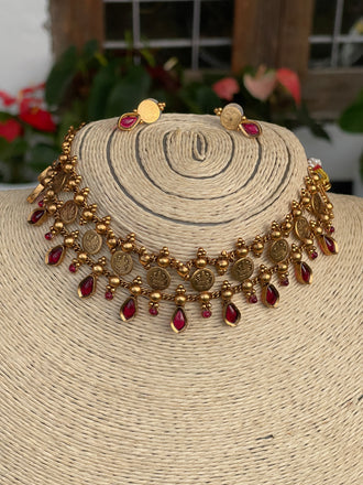 Ruby Rain drop coin palakka