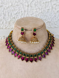 Violet palakka necklace
