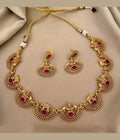 Temple Design Ruby Necklace set