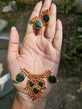 Green palakka necklace set