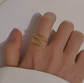 Golden leaf wrap ring