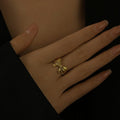 Golden bow ring