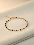 Black & Gold beaded mangalsutra bracelet