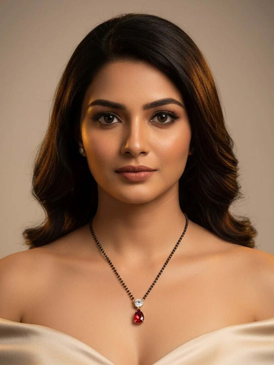 Ruby drop mangalsutra