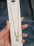 Viromy gold plated star zirconia pendant necklace