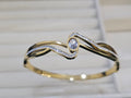 Wavy solitaire AD bangle bracelet