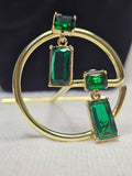 Green Simple Stome Earrings