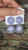 Blue graceful delightful jhumuka