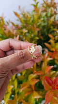 White Blossom Vine Ring