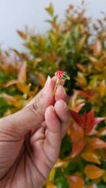 Strawberry Enamel Gold Ring