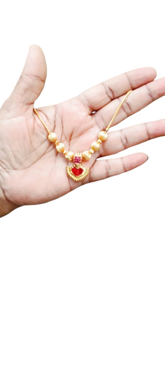 RED palakka necklace