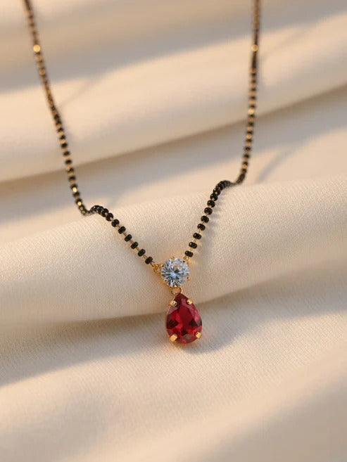 Ruby drop mangalsutra