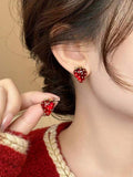 Strawberry ear stud
