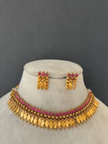 ANTIQUE ROYAL RUBY STONE ELAKKATHALI CHOKER