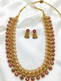 Lakshmi Flower Long Necklace Set