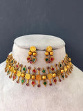 COIN MULTI COLOUR PALAKKA STRANDED DESIGN CHOKER