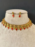 RED PALAKA COIN GODDESS CHOKER