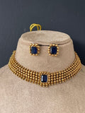 BLUE STONE GOLD CHOKER