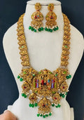 RAAM STONE HAND PAINT GODDESS GREEN BEADS HAARAM