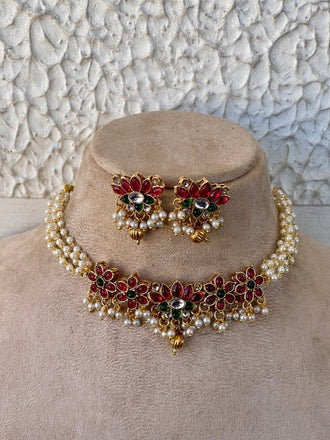 LOTUS KUNDAN PEARL CHOKER