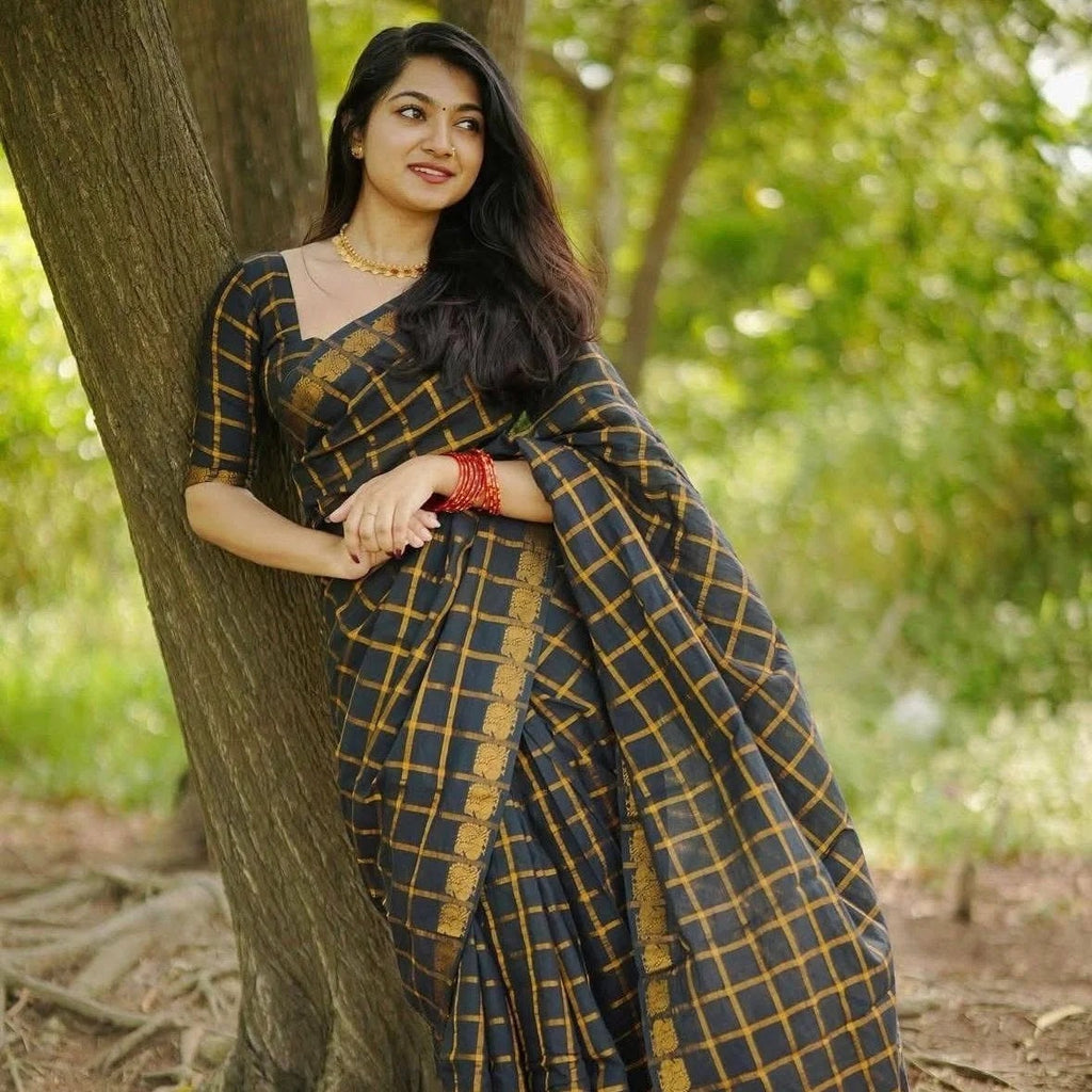 Black pavithra sungudi saree