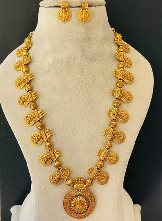 GOLD GODDESS MULTI STONE COIN HAARAM