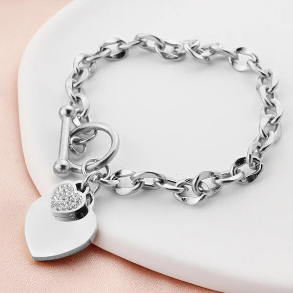 Silver charm bracelet