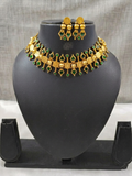 Palakka Coin Choker Set Green