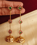 Floral jhumka earrings