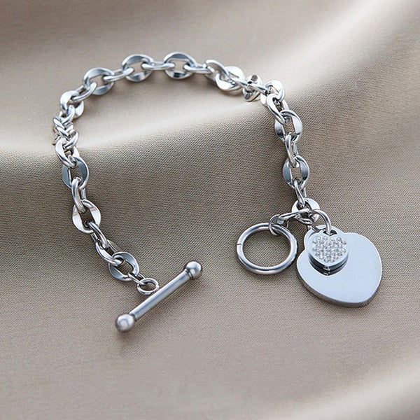 Silver charm bracelet